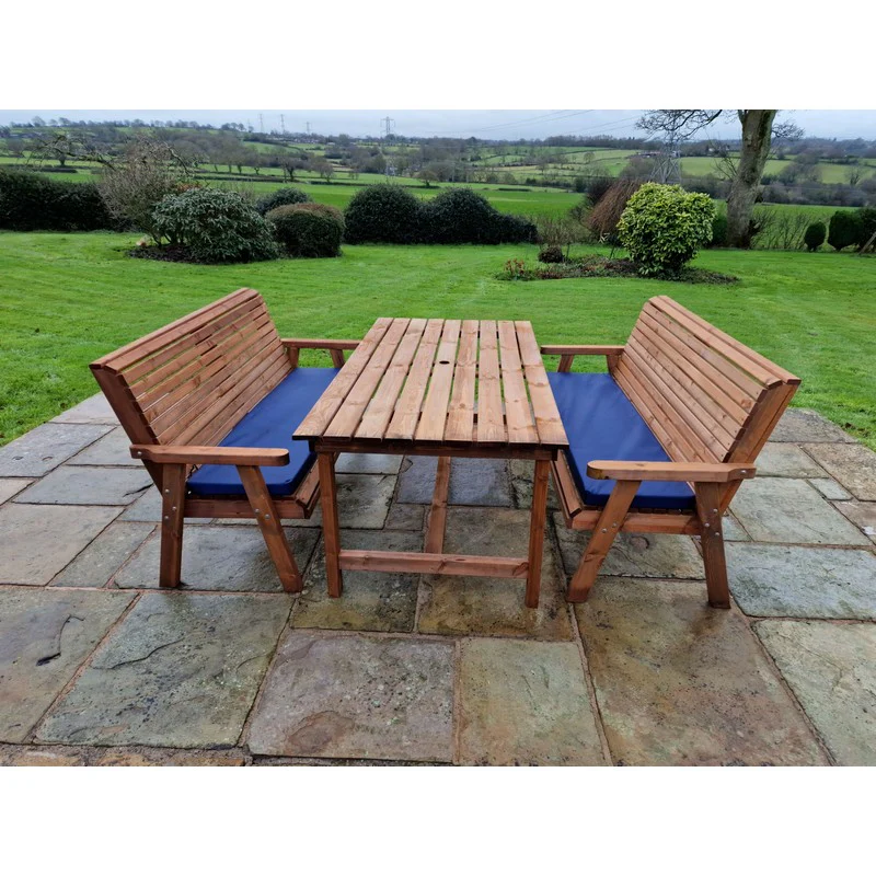 Swedish Redwood Garden Furniture Set by Churnet Valley - 6 Seat - Image 8