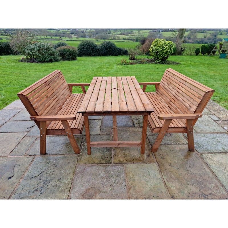 Swedish Redwood Garden Furniture Set by Churnet Valley - 6 Seats - Image 2