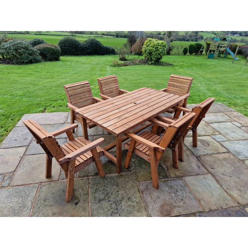 Swedish Redwood Garden Furniture Set by Churnet Valley - 6 Seats - Image 6
