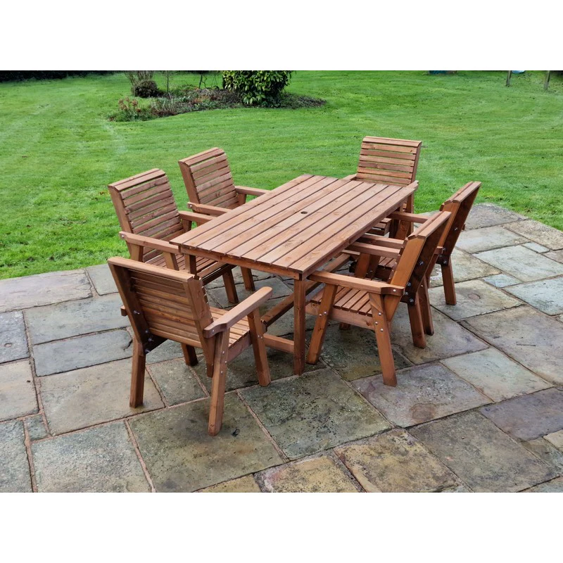 Swedish Redwood Garden Furniture Set by Churnet Valley - 6 Seats - Image 8