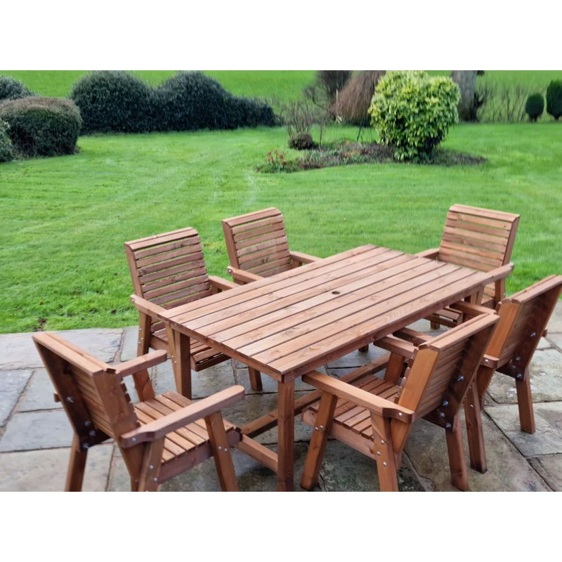 Swedish Redwood Garden Furniture Set by Churnet Valley - 6 Seats - Image 9