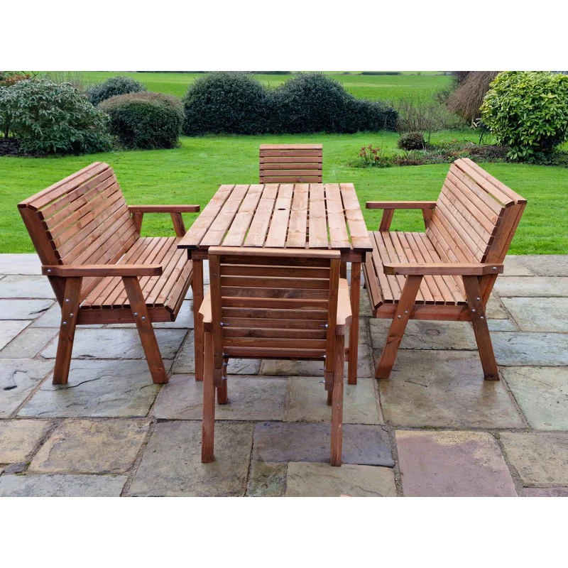 Swedish Redwood Garden Furniture Set by Churnet Valley - 8 Seats - Image 2