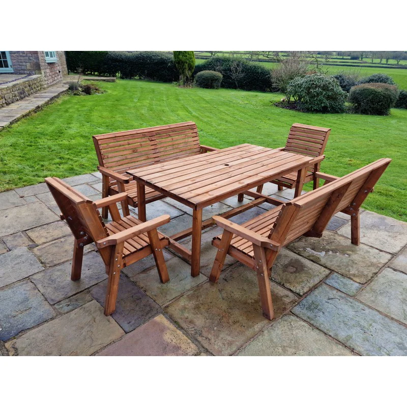 Swedish Redwood Garden Furniture Set by Churnet Valley - 8 Seats - Image 3