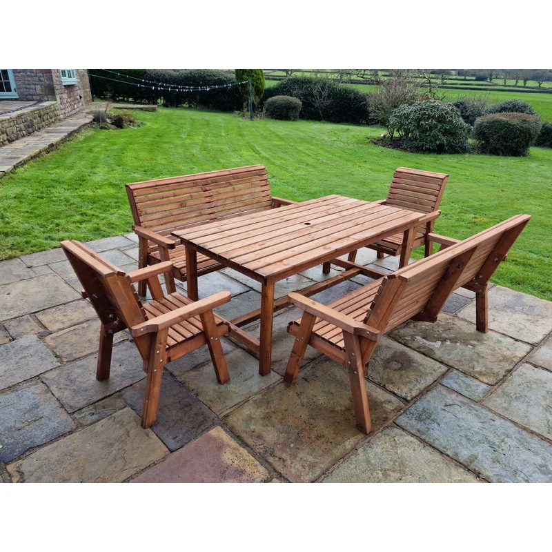 Swedish Redwood Garden Furniture Set by Churnet Valley - 8 Seats - Image 4