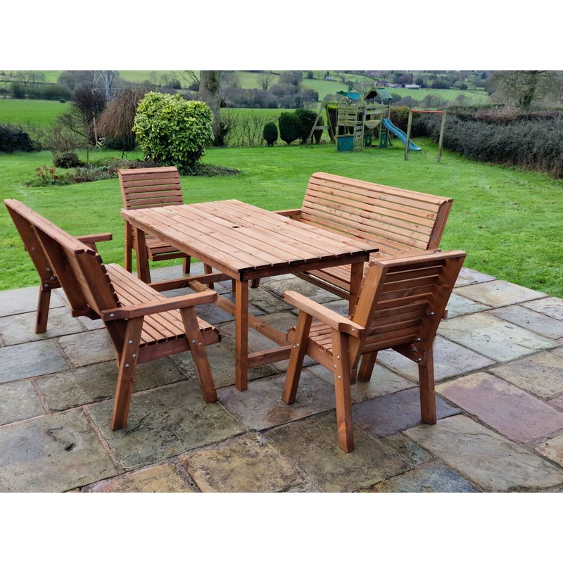 Swedish Redwood Garden Furniture Set by Churnet Valley - 8 Seats - Image 6