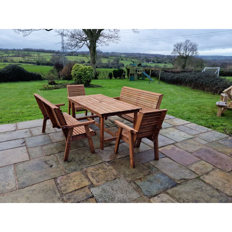 Swedish Redwood Garden Furniture Set by Churnet Valley - 8 Seats - Image 7
