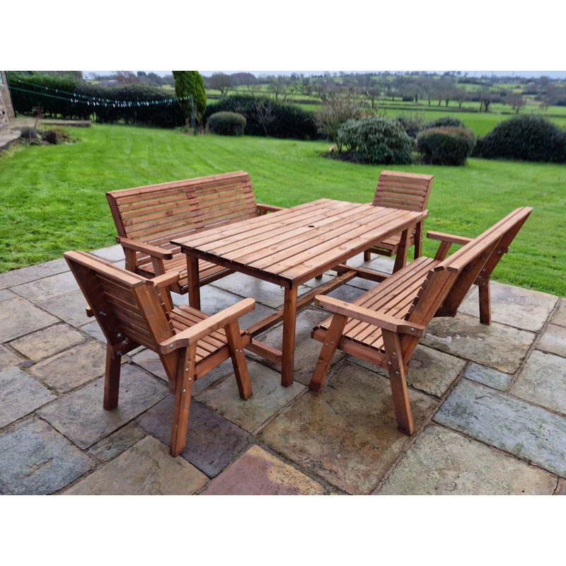 Swedish Redwood Garden Furniture Set by Churnet Valley - 8 Seats - Image 8