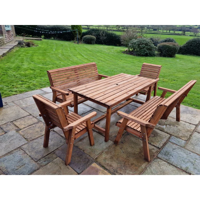 Swedish Redwood Garden Furniture Set by Churnet Valley - 8 Seats - Image 9
