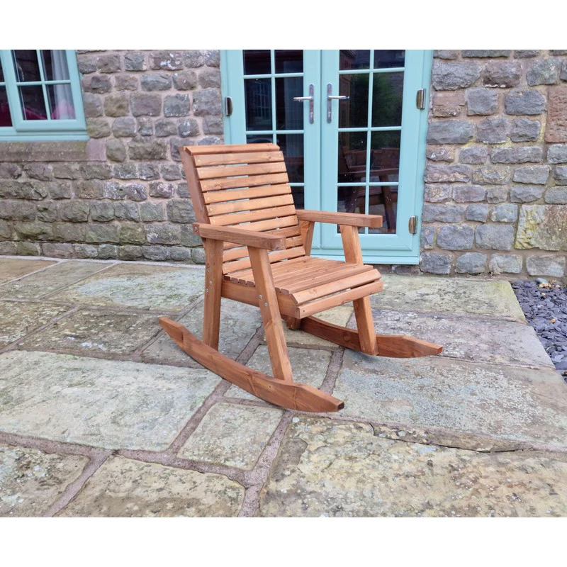Swedish Redwood Garden Rocking Chair by Churnet Valley - Image 2
