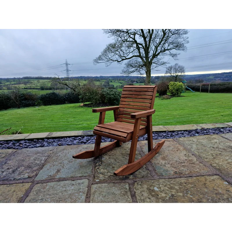Swedish Redwood Garden Rocking Chair by Churnet Valley - Image 3