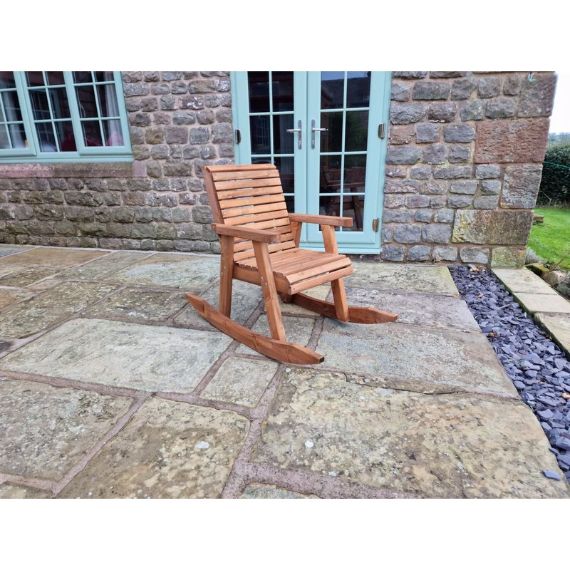 Swedish Redwood Garden Rocking Chair by Churnet Valley - Image 6