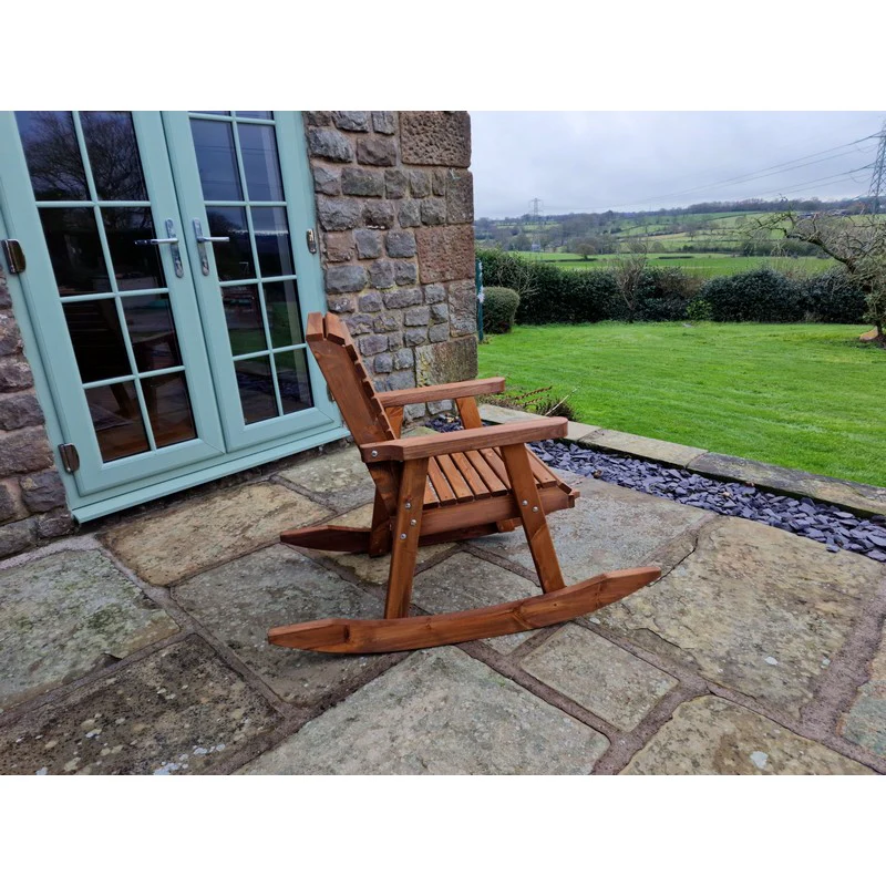 Swedish Redwood Garden Rocking Chair by Churnet Valley - Image 7