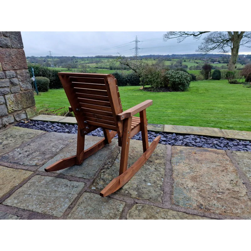 Swedish Redwood Garden Rocking Chair by Churnet Valley - Image 8