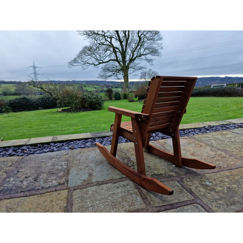 Swedish Redwood Garden Rocking Chair by Churnet Valley - Image 9