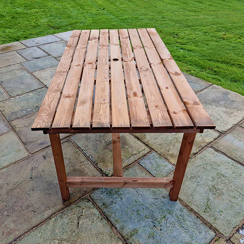 Swedish Redwood Garden Table by Churnet Valley - Image 2