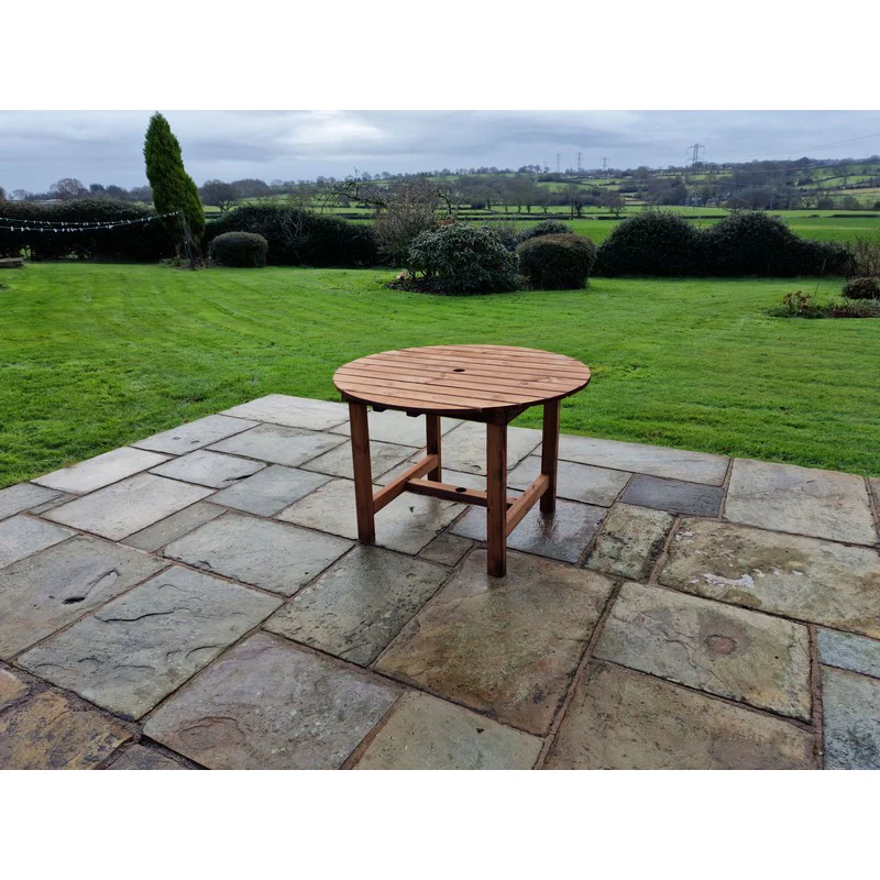 Swedish Redwood Garden Table by Churnet Valley - 4 Seat - Image 7