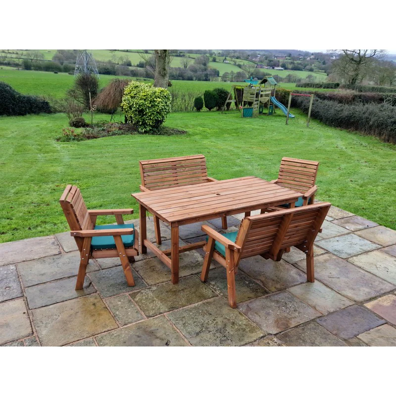 Swedish Redwood Garden Table by Churnet Valley - Image 4