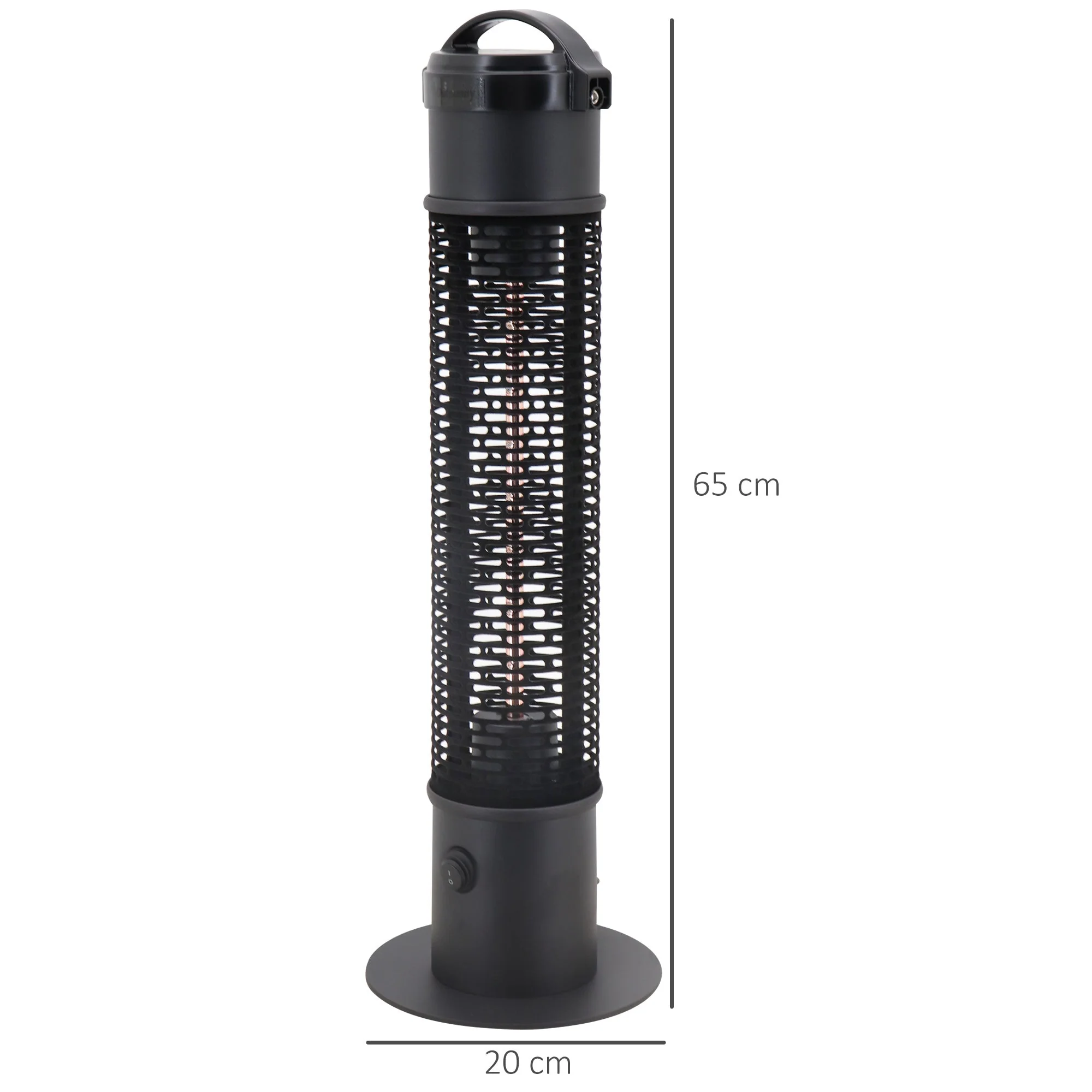 Table Top Patio Tower Heater with Cool Touch Felt Mesh Cover - Image 3