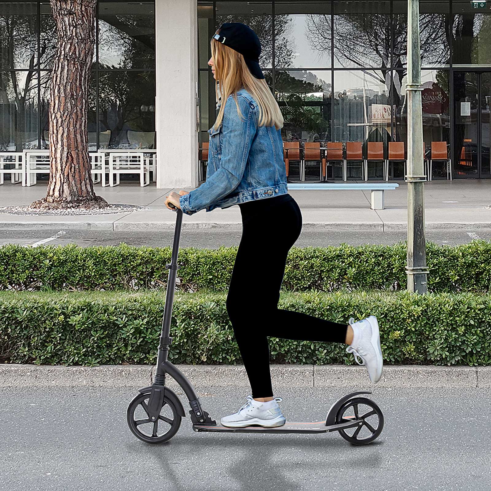 Teen/Adults Aluminium Folding Kick Scooter w/ Shock Mitigation System White - Image 2