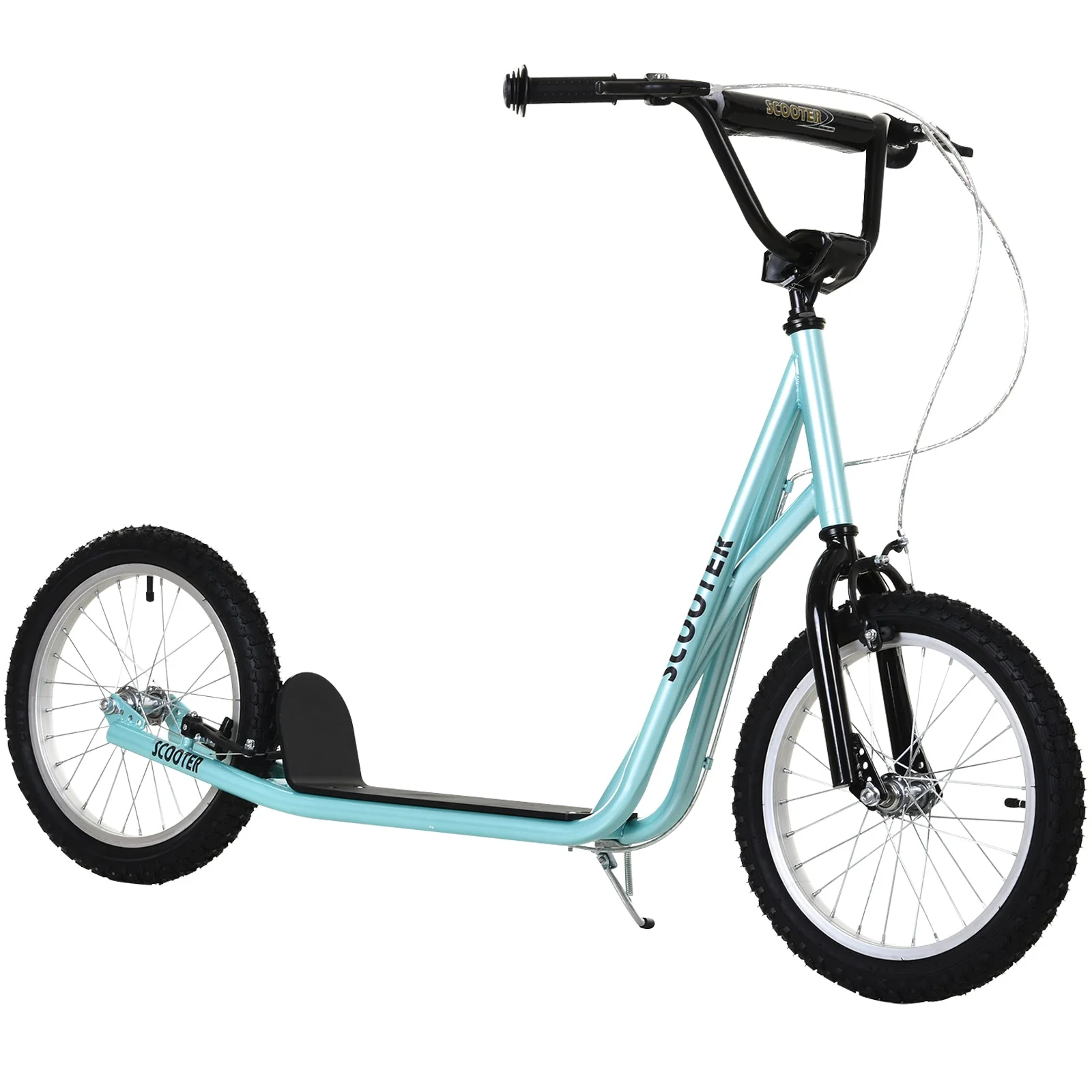 Teen Kids Stunt Scooter Children Kick Scooter Adjustable Handlebar 2 Brakes Ride On 16 Inch Rubber Tyres Blue - Image 7