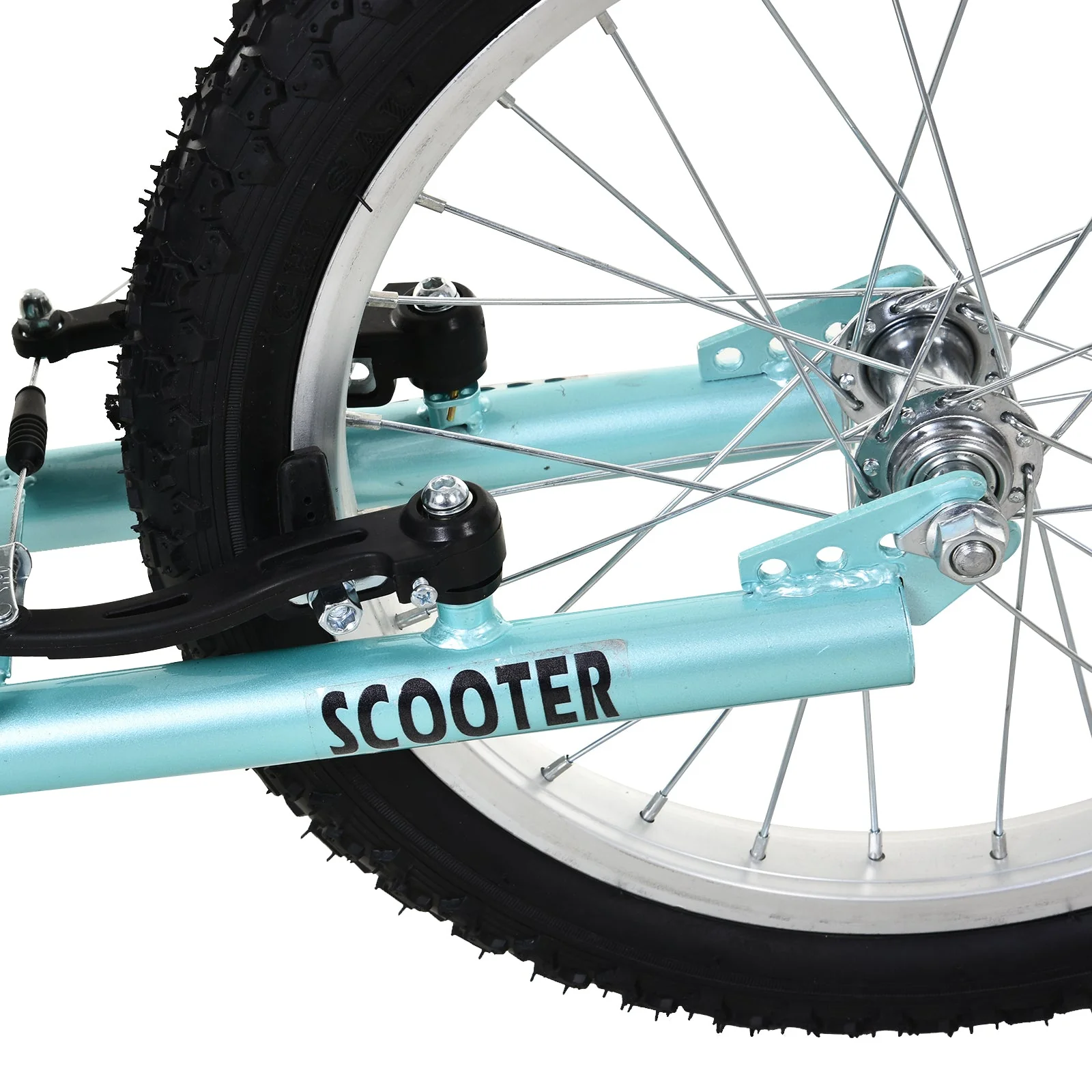 Teen Kids Stunt Scooter Children Kick Scooter Adjustable Handlebar 2 Brakes Ride On 16 Inch Rubber Tyres Blue - Image 9