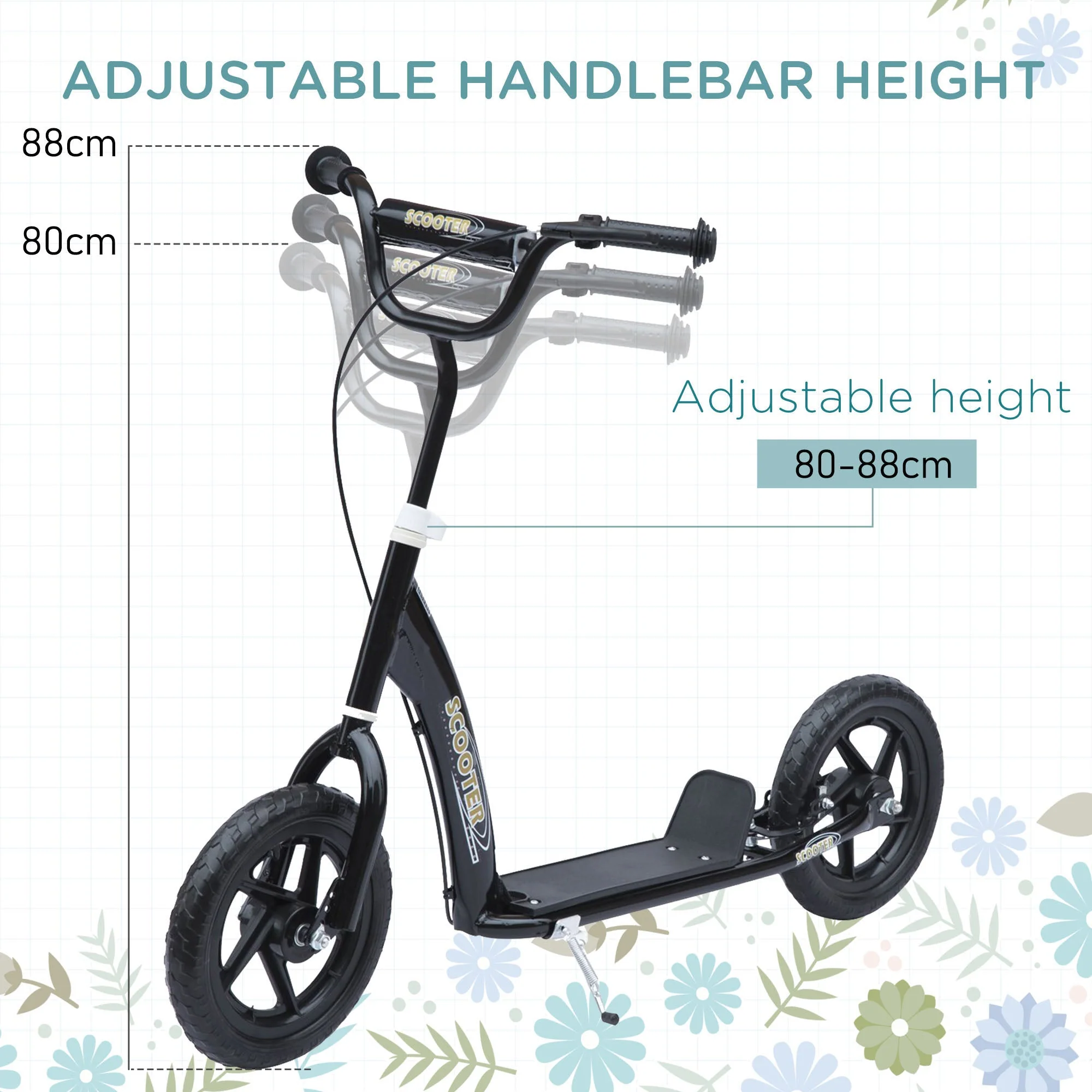 Teen Push Scooter Kids Children Stunt Scooter Bike Bicycle Ride On 12" EVA Tyres - Image 6