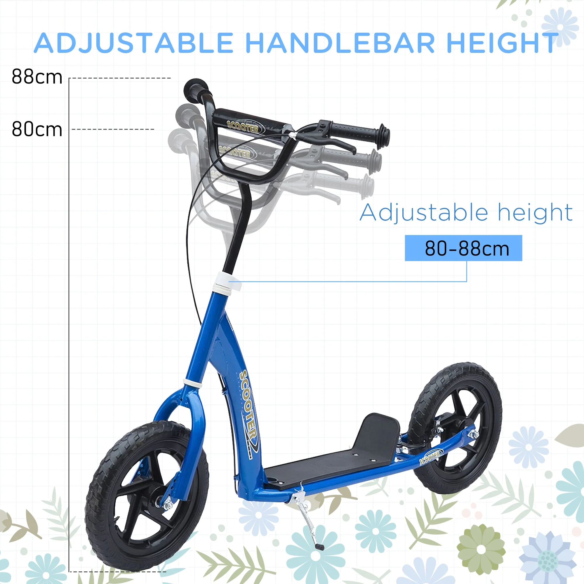 Teen Push Scooter Kids Children Stunt Scooter Bike Bicycle Ride On 12" EVA Tyres - Image 6