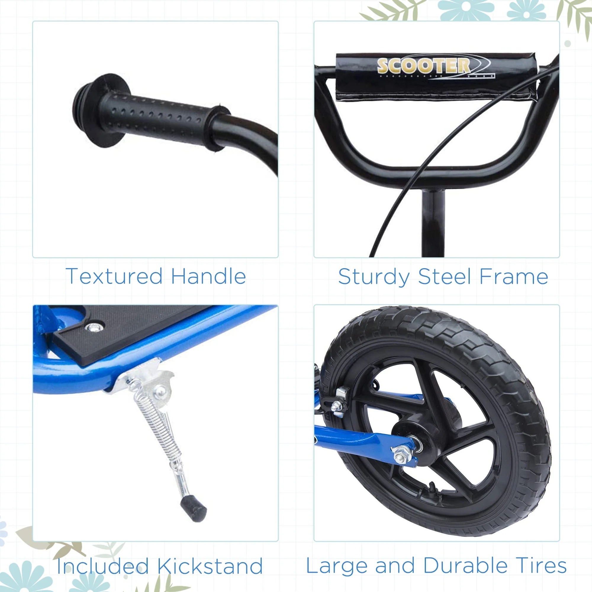 Teen Push Scooter Kids Children Stunt Scooter Bike Bicycle Ride On 12" EVA Tyres - Image 7