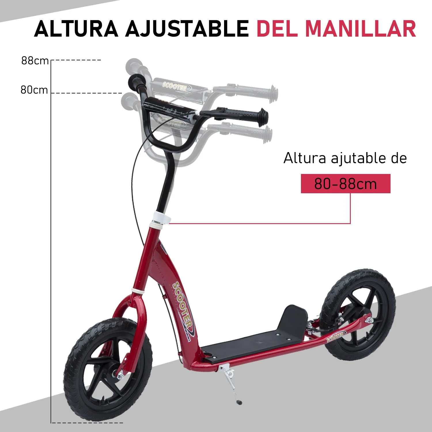 Teen Push Scooter Kids Children Stunt Scooter w/ 12" EVA Tyres - Image 7