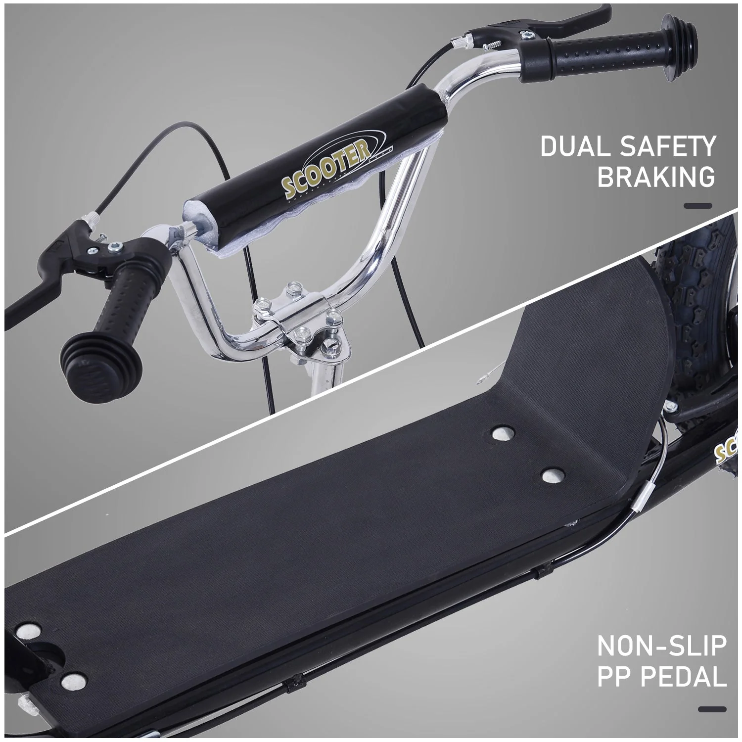 Teen Stunt Scooter Push Kick Scooters for Kids with Rubber Wheels Adjustable Handlebar Front Rear Dual Brakes Kickstand - Image 7