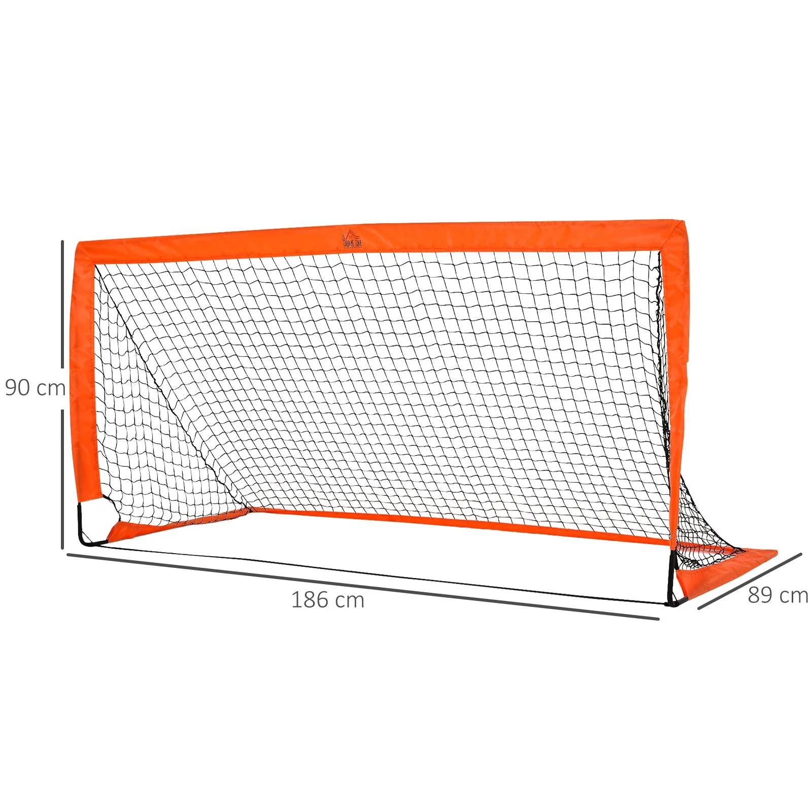 Tetoron Mesh Outdoor Folding Football Goal Orange - Image 3