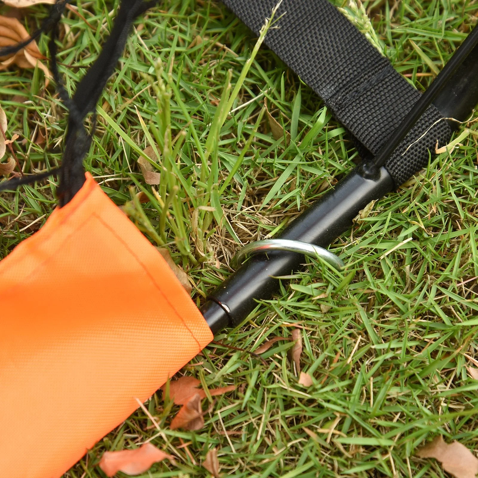 Tetoron Mesh Outdoor Folding Football Goal Orange - Image 5