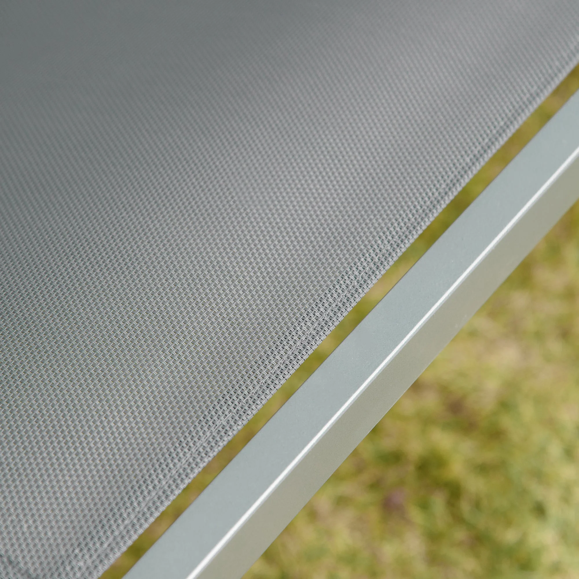 Three Person Steel Outdoor Porch Swing Chair Bench w/ Canopy Cover Grey - Image 9