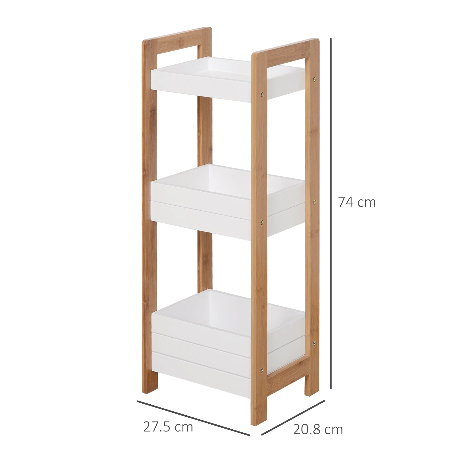 Three-Tier Bamboo Bathroom Rack - Image 3
