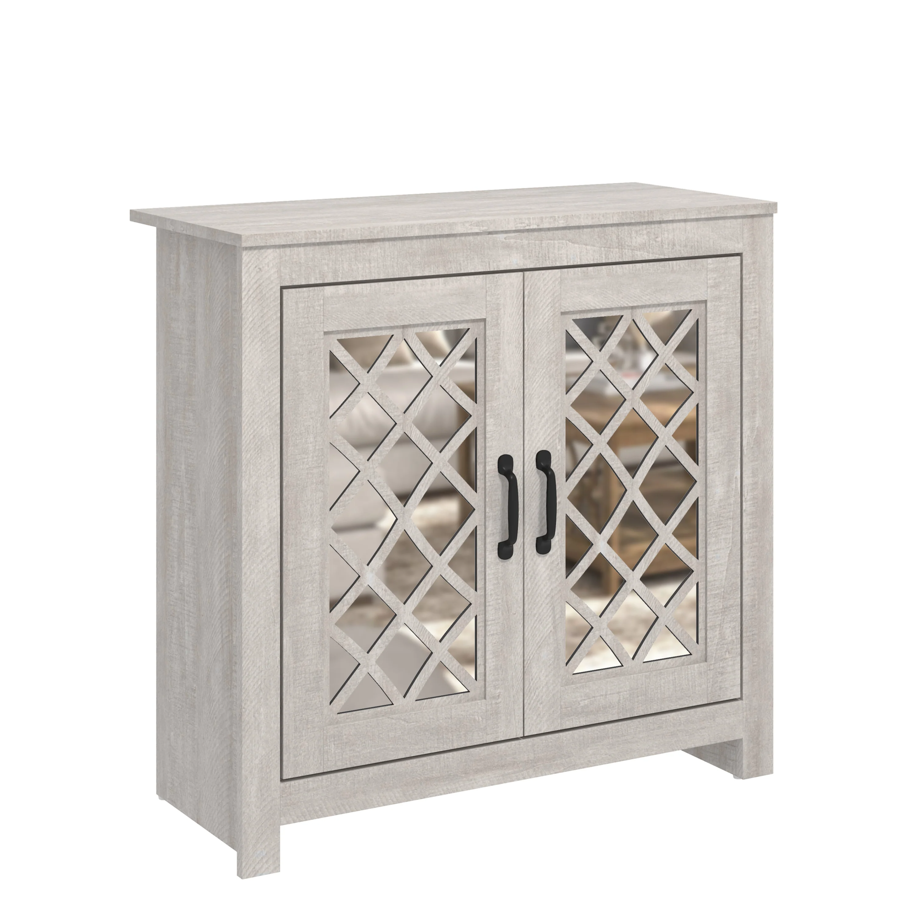 Tiverton Shoe Storage Light Grey 2 Doors 4 Shelves - Image 2