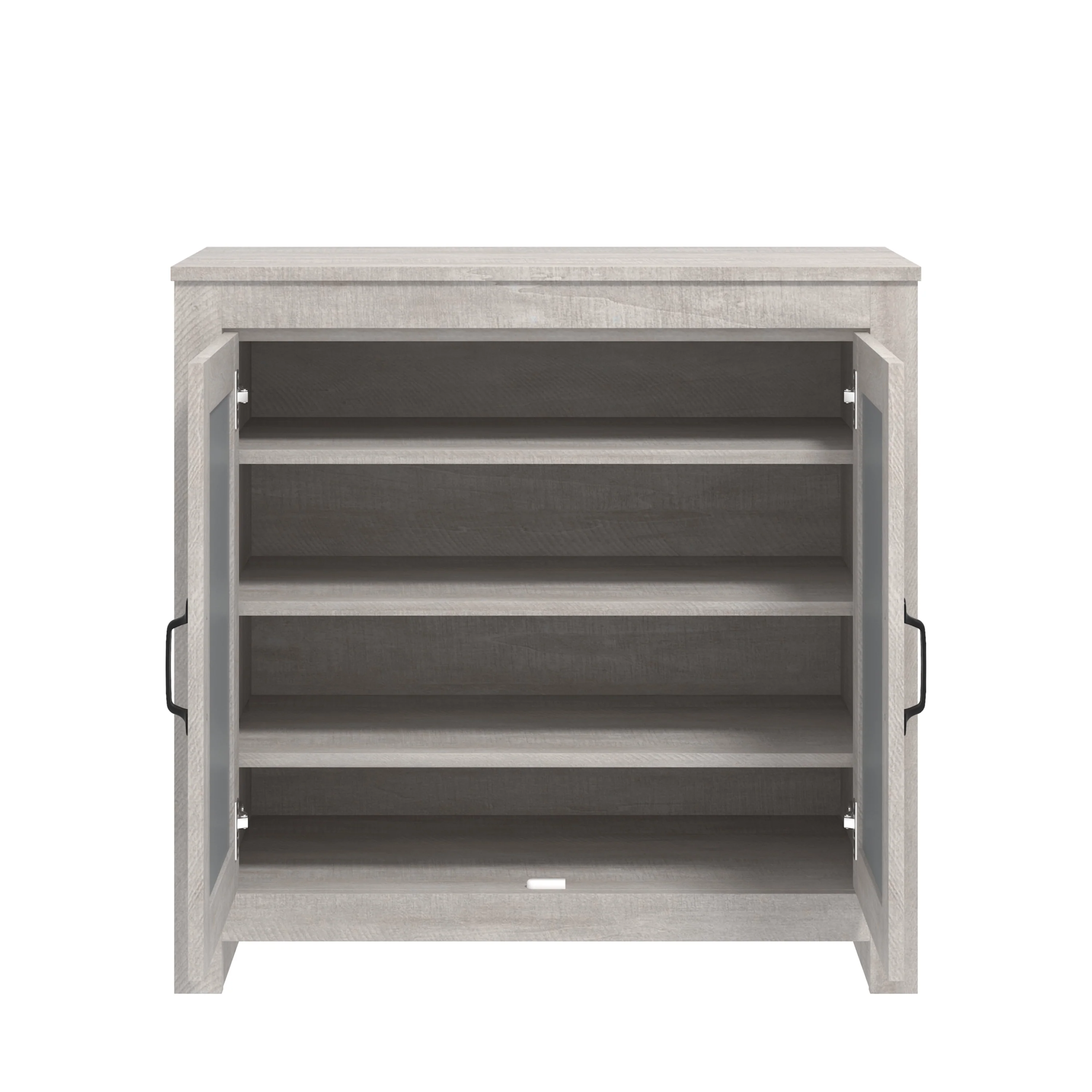 Tiverton Shoe Storage Light Grey 2 Doors 4 Shelves - Image 3