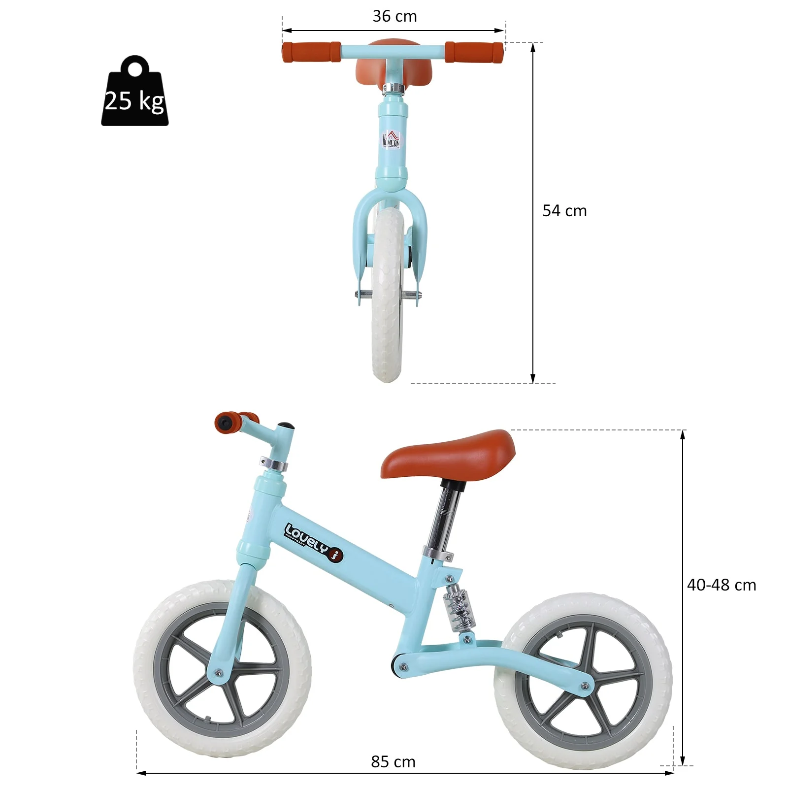 Toddler Balance Bike No Pedal Walk Training Blue - Image 3