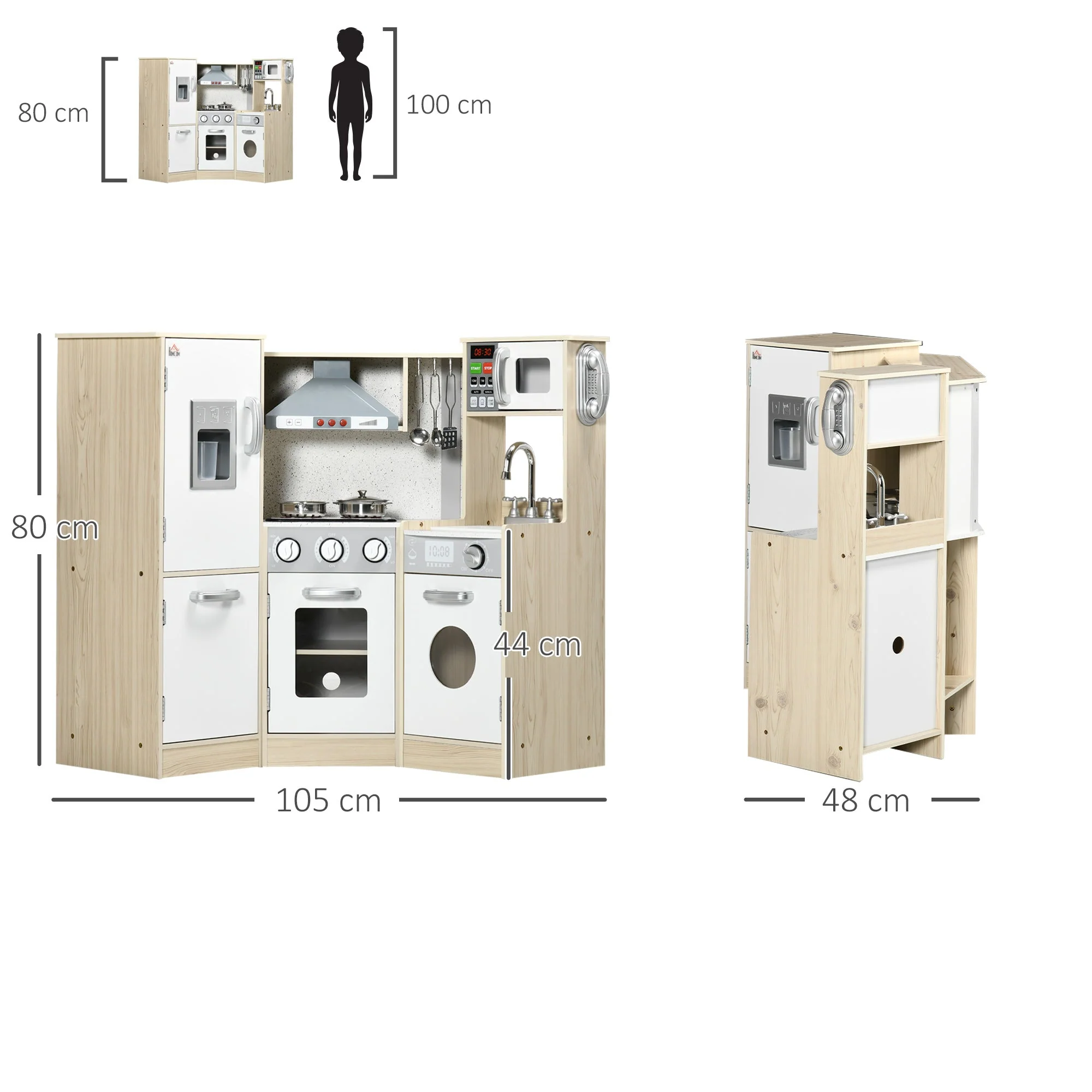 Toy Kitchen for Kids with Role Play Accessories - Image 2