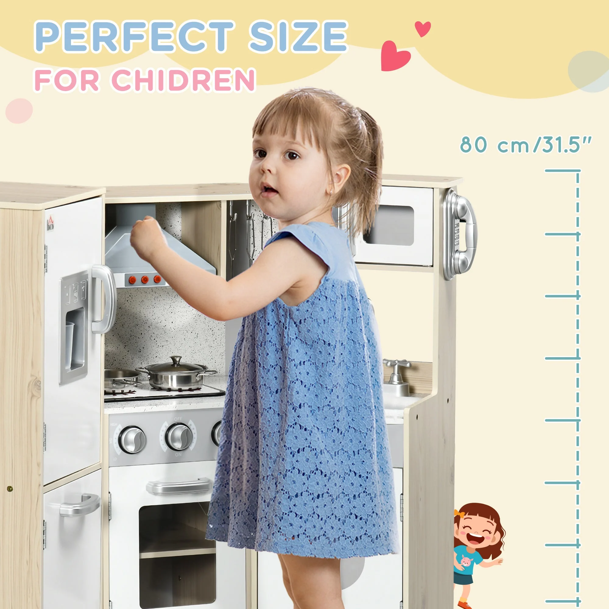 Toy Kitchen for Kids with Role Play Accessories - Image 6