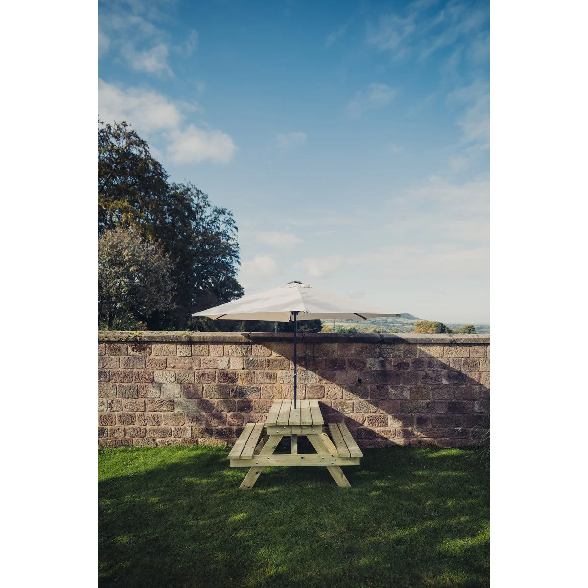 Traditional Garden Picnic Table by Churnet Valley - 4 Seats - PT101 - Image 11