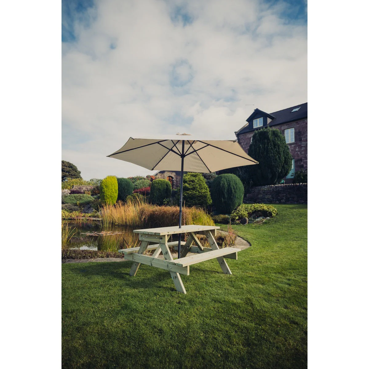 Traditional Garden Picnic Table by Churnet Valley - 4 Seats - PT101 - Image 14