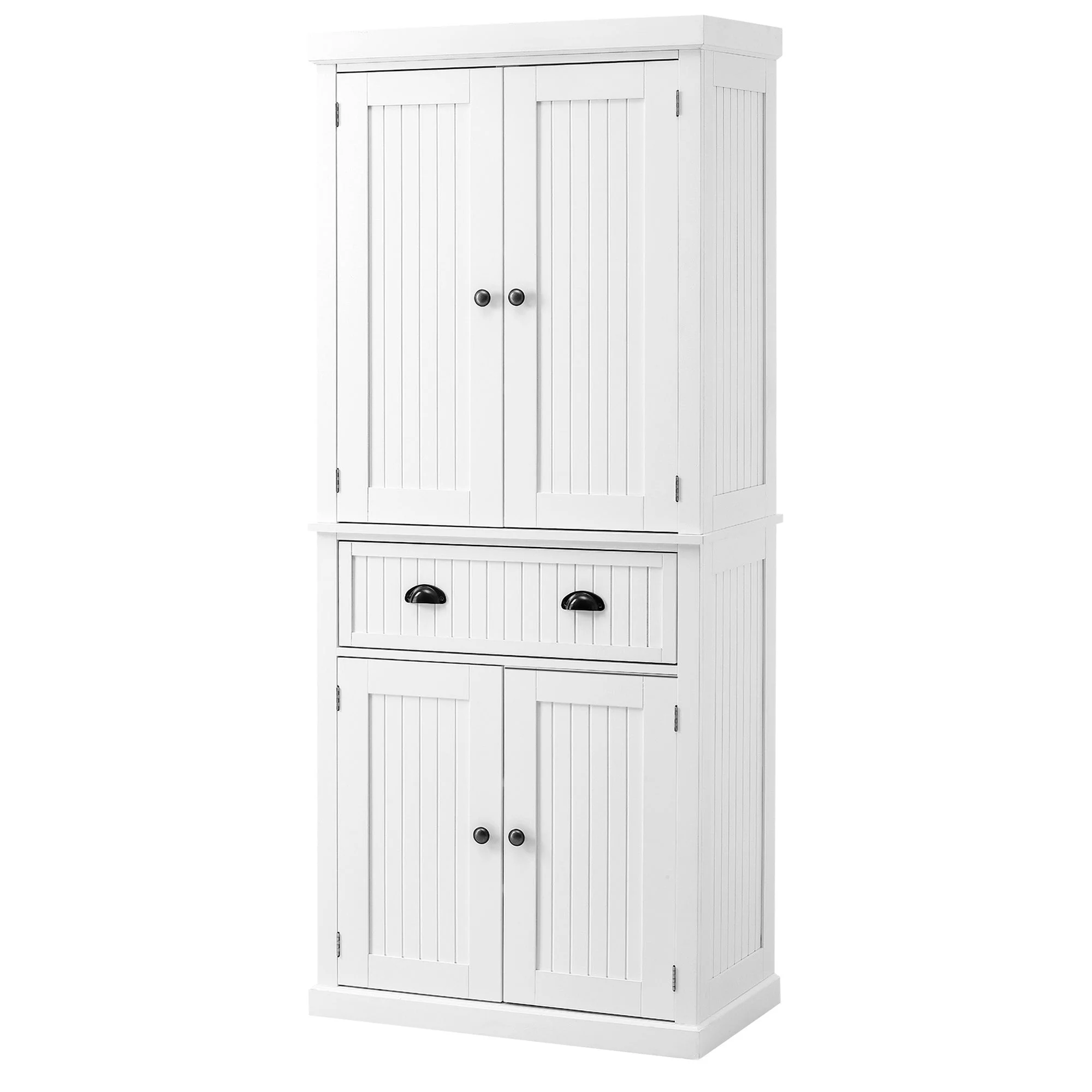 Traditional Kitchen Cupboard Freestanding Storage Cabinet with Drawer - Image 8