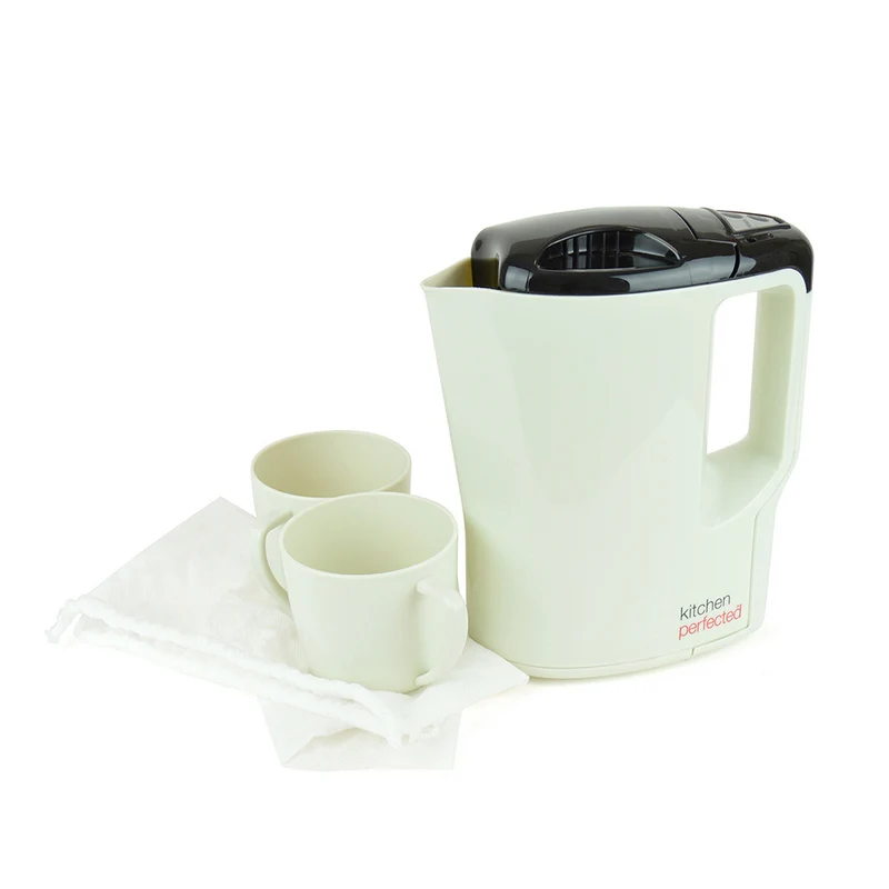 Travel Kettle 900ml Cream And Black 1000W - With 2 Mugs - Image 2