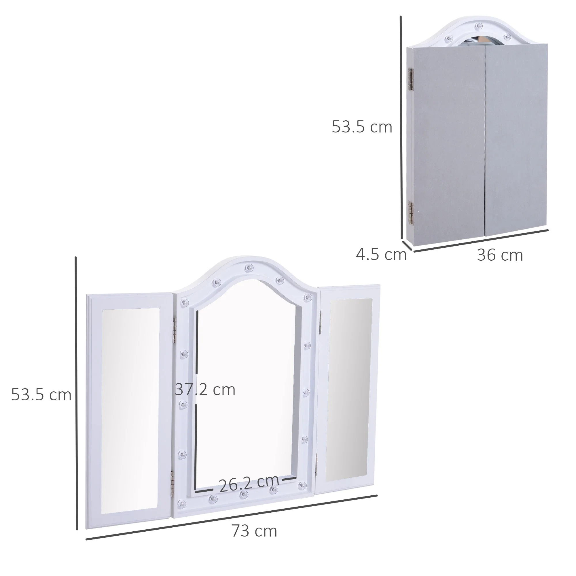Trifold Freestanding Mirror - Image 3