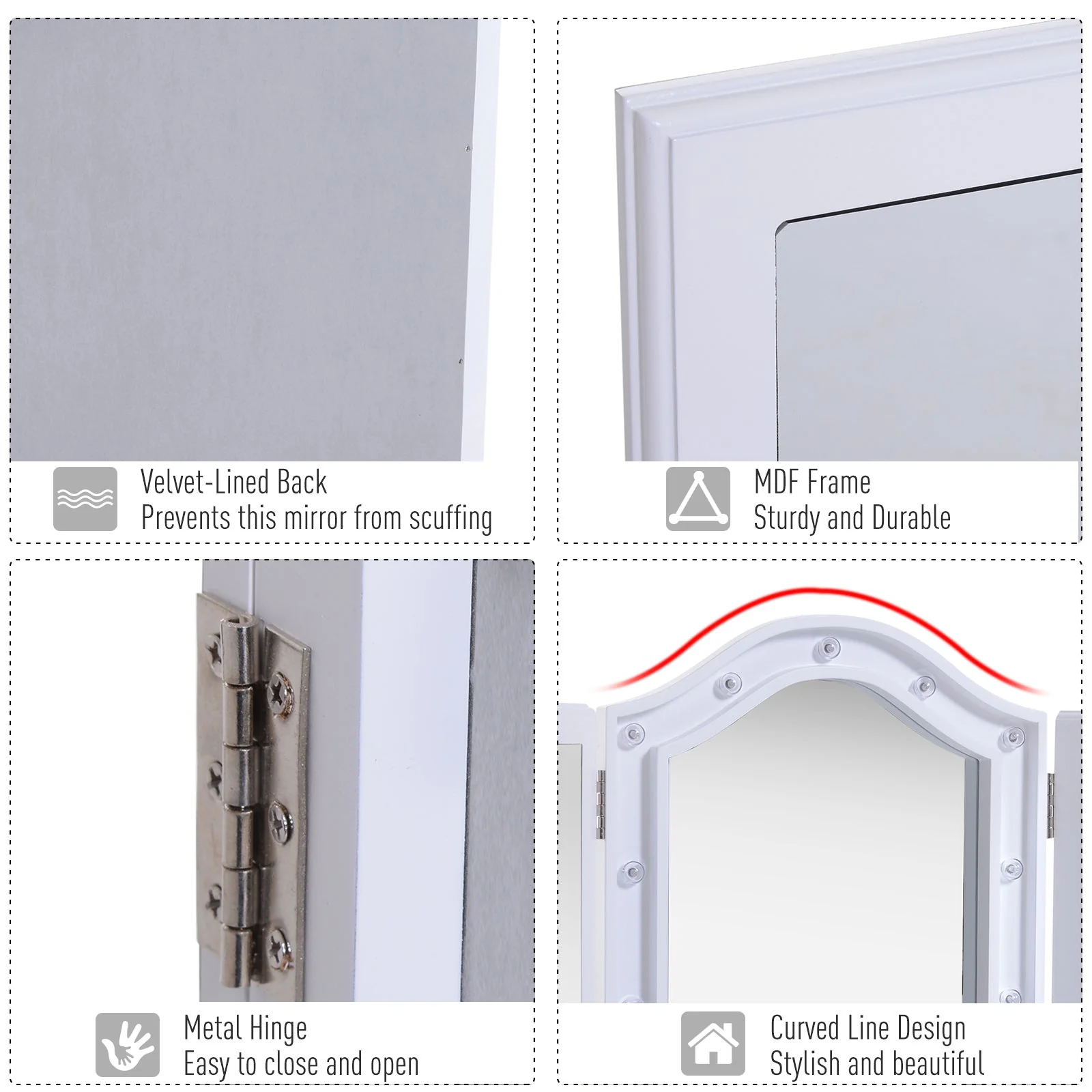 Trifold Freestanding Mirror - Image 7
