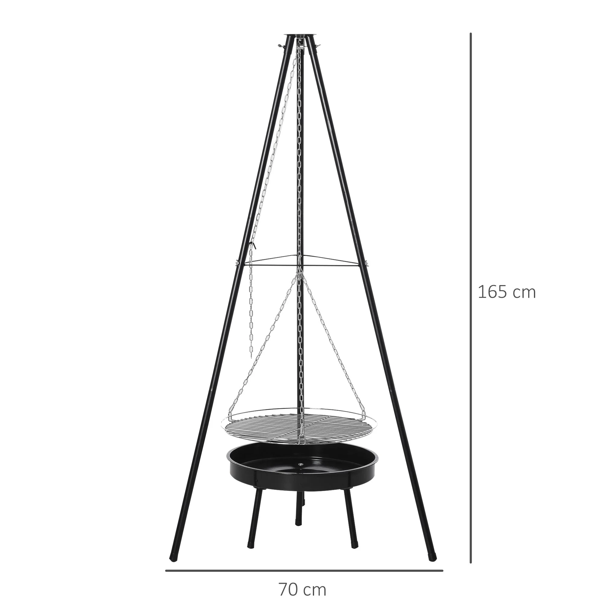 Tripod Charcoal Barbecue Grill - Image 3