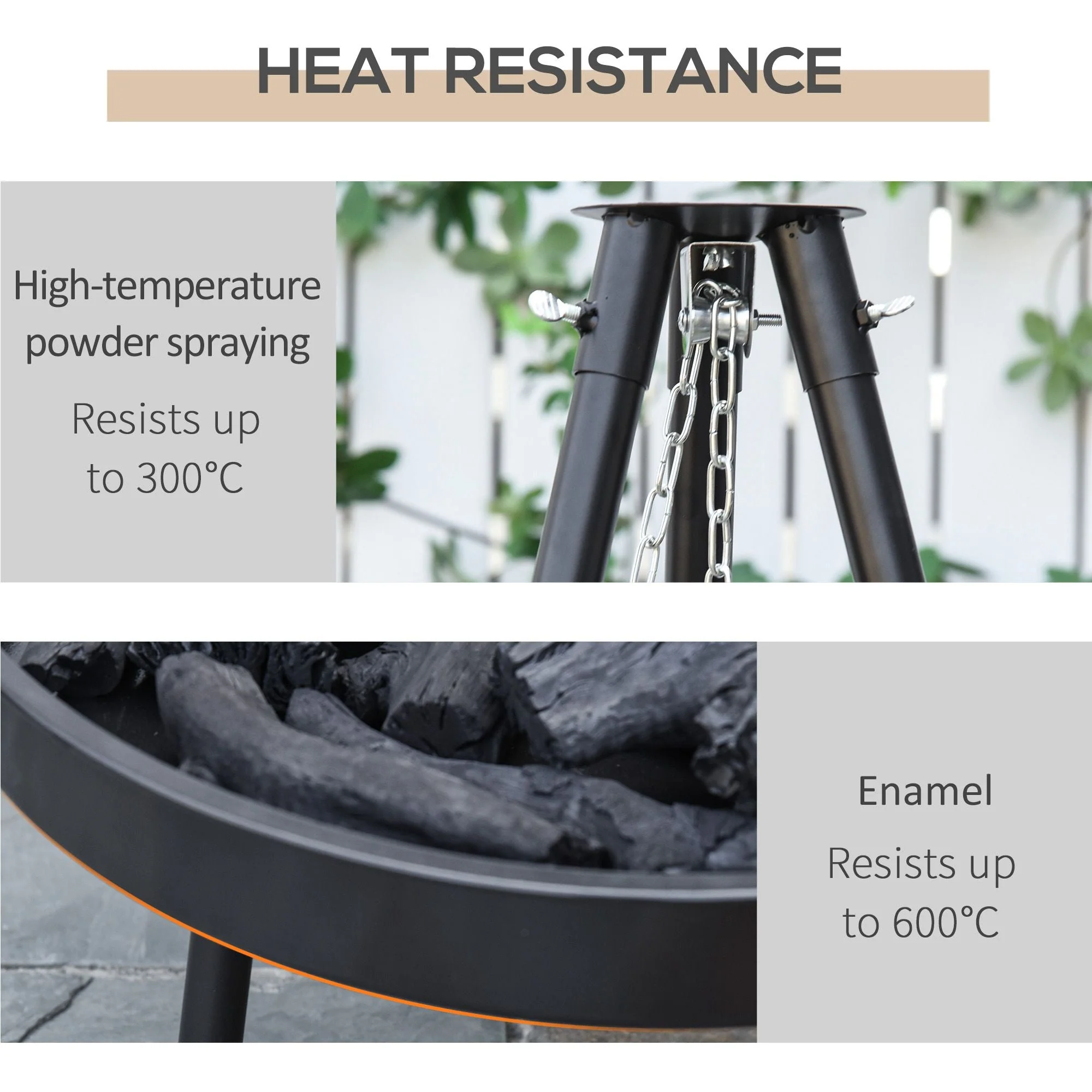 Tripod Charcoal Barbecue Grill - Image 6