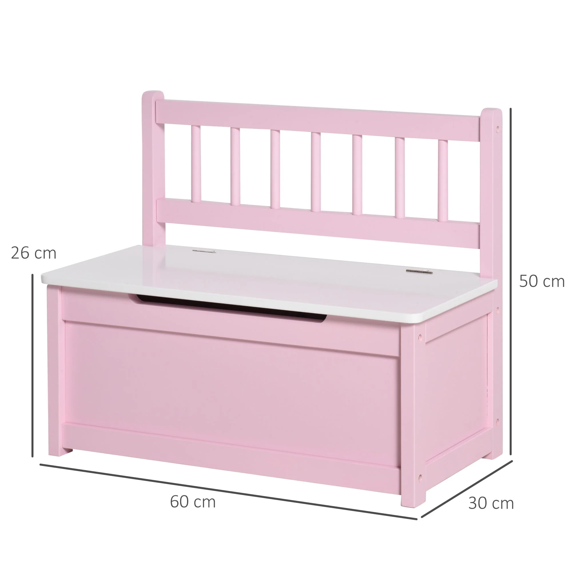 Two-In-One Wooden Toy Box - Image 2
