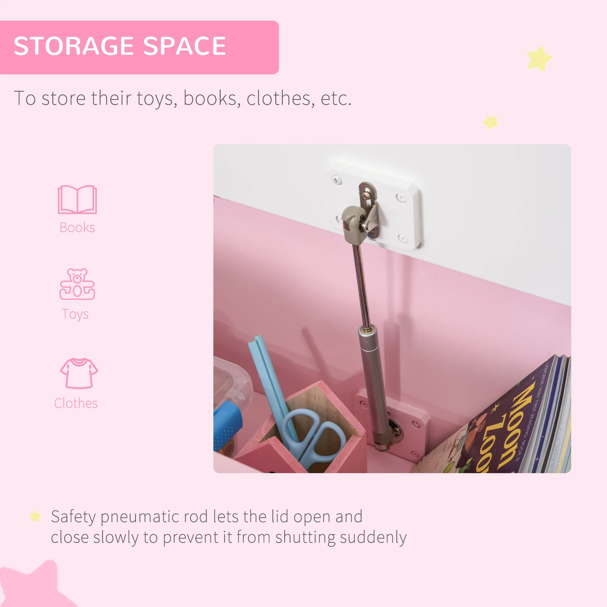 Two-In-One Wooden Toy Box - Image 3