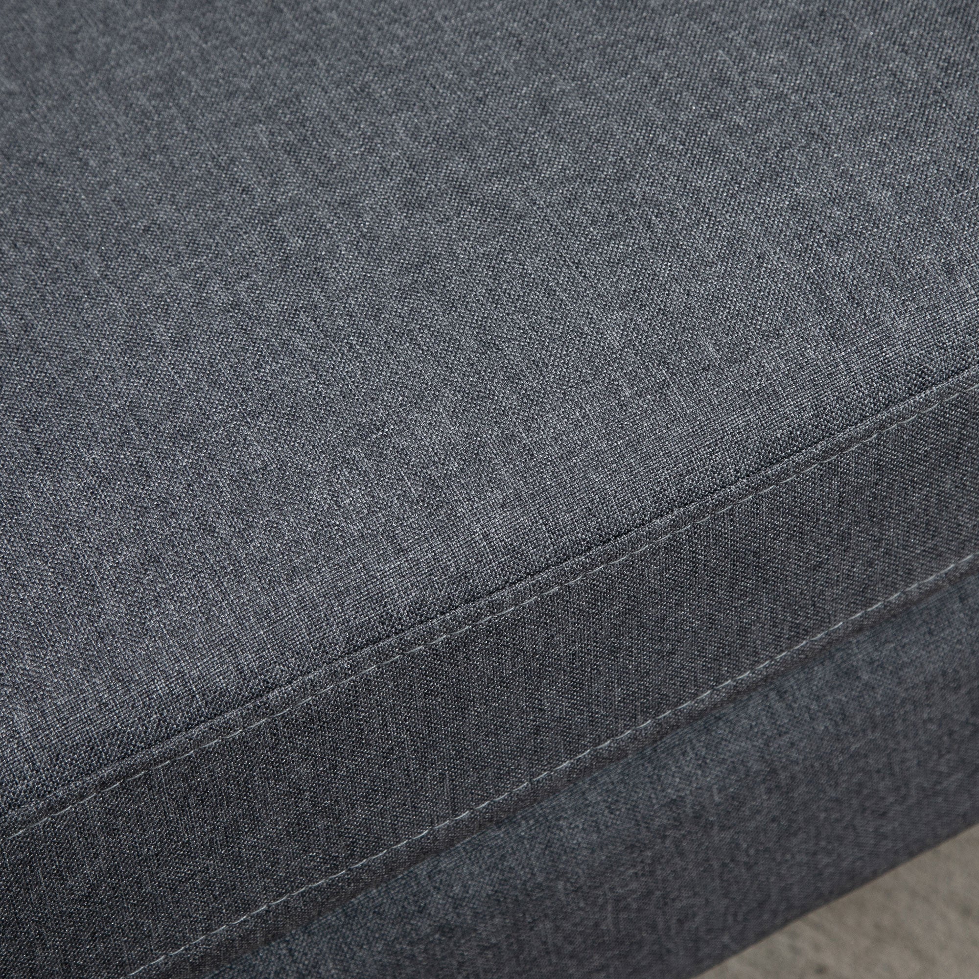 Two-Seater Slanted Back Sofa - Grey - Image 7